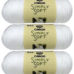 Caron Bulk Buy: Caron Simply Soft Yarn Solids (3-Pack) White #H97003-9701