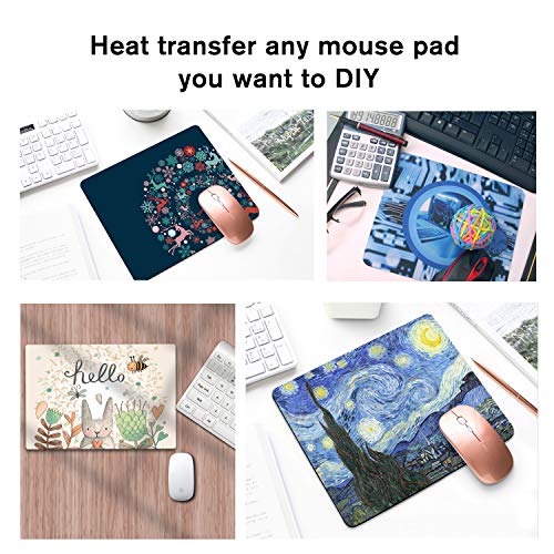 A-SUB Sublimation Mouse Pad Blank Rectangular Blanks 12 pcs for Sublimation Transfer Heat Press Printing Crafts 24x20x0.2cm White