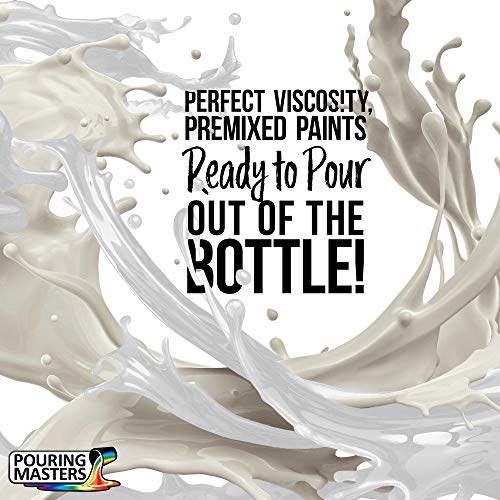 Pouring Masters Titanium White Acrylic Ready to Pour Pouring Paint – Premium 32-Ounce Pre-Mixed Water-Based - For Canvas, Wood, Paper, Crafts, Tile, Rocks and more