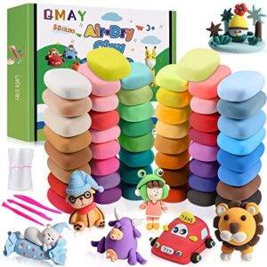 Modeling Clay Kit - 50 Colors Air Dry Ultra Light Magic Clay, Safe and Nontoxic, Great Gift for Kids Age 3-12 Year Old
