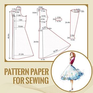 Dotted Pattern Paper for Sewing, 45 Inch x 10 Yards Tracing Paper for Pattern Drafting, Spaced Every Inch Alphanumeric Marking Paper for Dressmaking