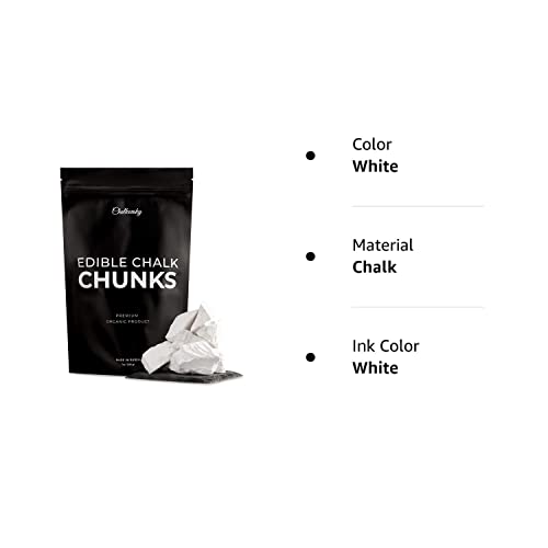 Chalkovsky Edible Chalk Chunks - Natural Chalk for Eating - Crunchy Belgorod Chalk Chunks - Russian Organic Chalk for Bone Strength - Zero Additives, No Impurities - White 7oz (200g)