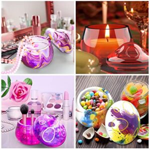 Juome Jar Resin Molds Silicone, Mushroom Jars Silicone Molds with Lid for Epoxy Resin Casting for DIY Jewelry Storage Box, Candy Container, Home Decoration