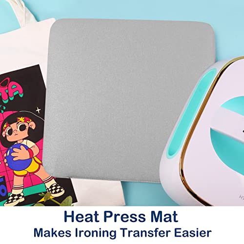 HTVRONT Heat Press Mat for Cricut: Heat Press Pad 11.5"x11.5" for Craft Vinyl Ironing Insulation Transfer, Double Sides Applicable Heat Mat for Heat Press Machines