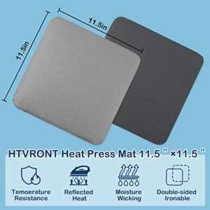 HTVRONT Heat Press Mat for Cricut: Heat Press Pad 11.5"x11.5" for Craft Vinyl Ironing Insulation Transfer, Double Sides Applicable Heat Mat for Heat Press Machines