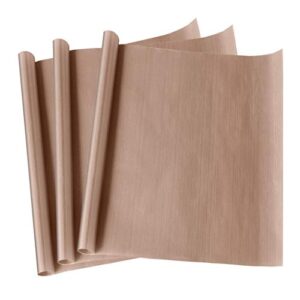 3 pack 12 x 16″ ptfe teflon sheet for heat press transfer non stick paper reusable heat resistant craft mat,protects iron,for heat press machines
