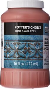 amaco potters choice glaze, blue rutile pc-20, 1 pint – 35401d