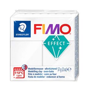 staedtler fimo effects polymer clay – -oven bake clay for jewelry, sculpting, translucent white 8020-014