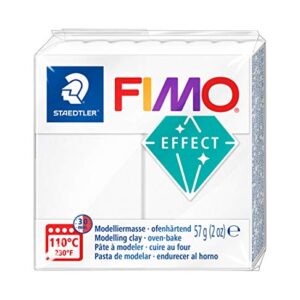 Staedtler FIMO Effects Polymer Clay - -Oven Bake Clay for Jewelry, Sculpting, Translucent White 8020-014