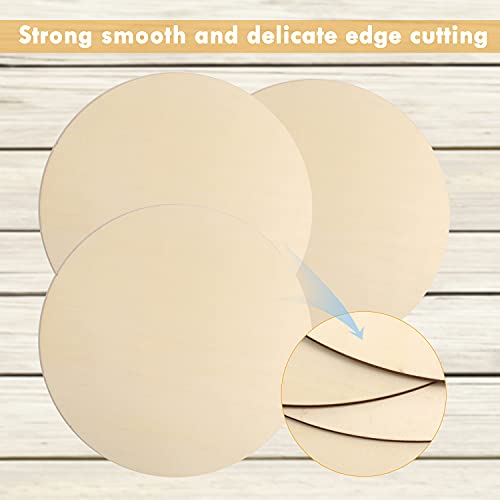 Wood Circles for Crafts,12 Pack 12 Inch Unfinished Wood Blank Rounds Wooden Cutouts for Crafts, Door Hanger, Door Design, Wood Burning