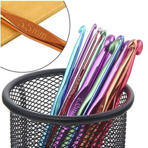 14PCS Aluminum Crochet Hooks Knitting Needles Craft Yarn 2.0mm/2.5mm/3.0mm/3.5mm/4.0mm/4.5mm/5.0mm/5.5mm/6.0mm/6.5mm/7.0mm/8.0mm/9.0mm/10.0mm