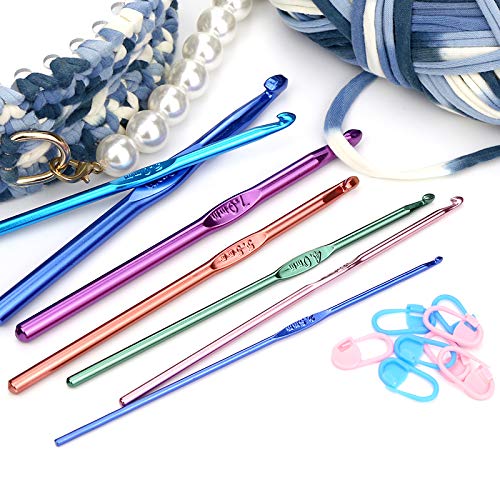 14PCS Aluminum Crochet Hooks Knitting Needles Craft Yarn 2.0mm/2.5mm/3.0mm/3.5mm/4.0mm/4.5mm/5.0mm/5.5mm/6.0mm/6.5mm/7.0mm/8.0mm/9.0mm/10.0mm