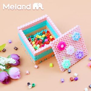 Meland Fuse Beads Kit - 11,000 pcs 36 Colors Fuse Beads Craft Set for Kids- 5MM Fuse Beads Set Including 5 Pegboards, Ironing Paper & Chain Accessories Iron Beads Christmas Birthday Gift