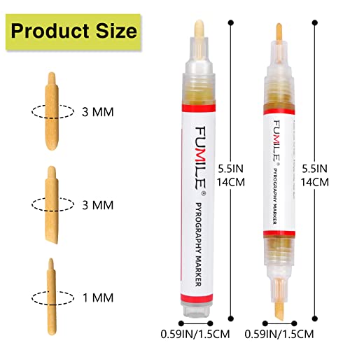 Scorch Pen Markers for Wood,Wood Burning Pen Set with 6PCS Scorch Pen Marker and Equipped with 9PCS Replacement Nib for DIY Wood Painting,Suitable for Artists and Beginners in DIY Wood Projects.