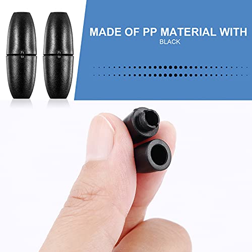 100 Pieces Clasp Bead Barrel Connectors Breakaway Safety Clasp Plastic Breakaway Clasps Safety Breakaway Clasps for Necklace Bracelet Jewelry (Black)