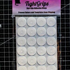 TightGrips Non-Slip Grips for Quilt Templates - 48 Pieces Total - 24 Large & 24 Small