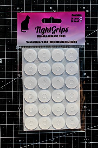 TightGrips Non-Slip Grips for Quilt Templates - 48 Pieces Total - 24 Large & 24 Small