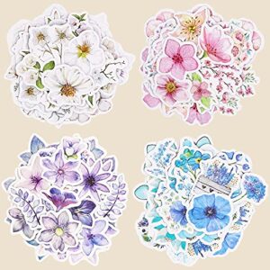 Knaid Flower Stickers Set (360 Pieces) Decorative Assorted Floral Sticker for Scrapbooking Planner Bullet Journals Supplies