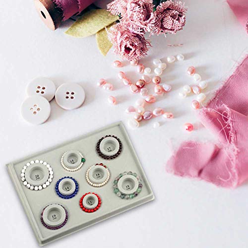 Bracelet Design Board Flocked Bead Board Bracelet Beading Jewelry Organizer Tray Design DIY Craft Tool (Bracelet Beading Board)