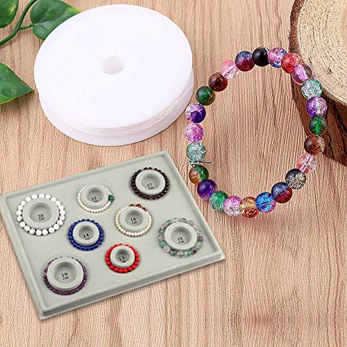 Bracelet Design Board Flocked Bead Board Bracelet Beading Jewelry Organizer Tray Design DIY Craft Tool (Bracelet Beading Board)