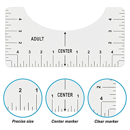 T-Shirt Alignment Ruler Heat Resistant Tape 10mm X 33m 108ft, PTFE Teflon Transfer Sheet 16 x 20" - 4 Rulers, 2 Rolls Heat Resistant Tape, 3 Packs PTFE Teflon Sheet and 1 Tape Measure Included