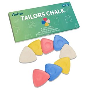 aufisi professional tailors chalk 8pcs, triangle sewing chalk fabric markers – sewing notions & accessories