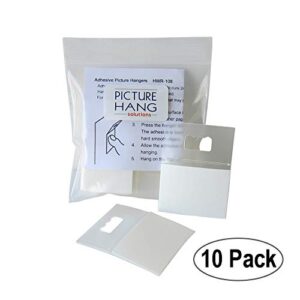 Picture Hangers Adhesive - 10 Pack - Plastic Sawtooth Adhesive Picture Hanger - Foamboard Hanger