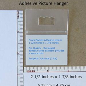 Picture Hangers Adhesive - 10 Pack - Plastic Sawtooth Adhesive Picture Hanger - Foamboard Hanger