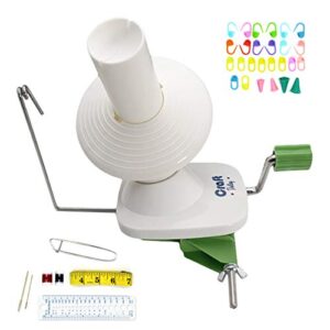 Yarn Winder by Craft Destiny - Easy to Set Up and Use - Hand Operated Yarn Ball Winder 4 Ounce Capacity - Sturdy with Metal Handle and Tabletop Clamp - Knitting kit Included