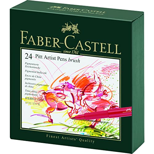 Faber-Castel Pitt Artist Brush Pens (24 Pack), Multicolor (167147)