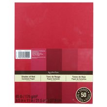 recollections cardstock paper, 5 shades of red 8 1/2 x 11