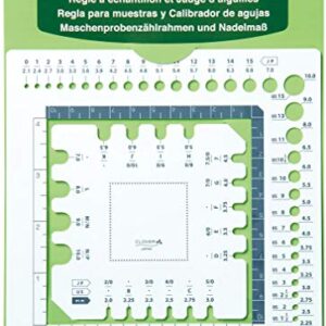 Clover Swatch Ruler & Needle Gauge, White