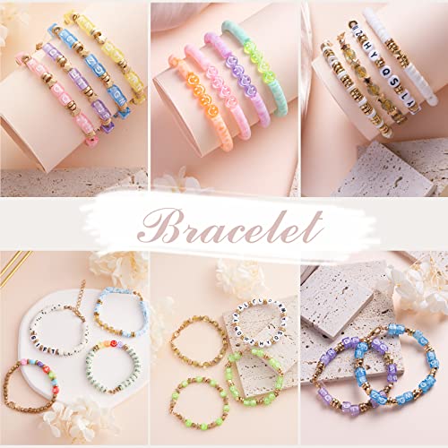 BOZUAN "Become A Fashionista 3 Boxes Polymer Clay Beads for Bracelet Making Kit, 13994PCS 48 Colors Heishi Beads Kit for Teen Girls Crafts for Girls Ages 8-12, with 994PCS Pendanst