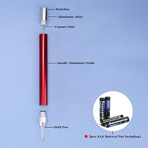 LED DIY Diamond Painting Illumination Pen with Light,2Pack Art Lighted Pen Applicator Accessories,Drill Bead Pen for Adult and Kids,5D Gem Jewel Wax Picker Tool Embroidery Supplies