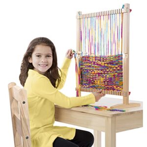 Melissa & Doug Wooden Multi-Craft Weaving Loom (Arts & Crafts, Extra-Large Frame, Frustration-Free Packaging)