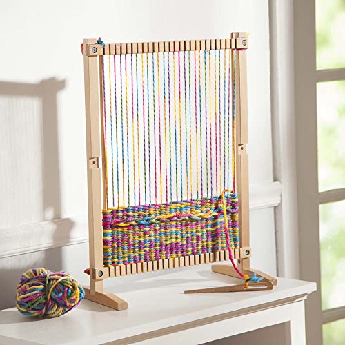 Melissa & Doug Wooden Multi-Craft Weaving Loom (Arts & Crafts, Extra-Large Frame, Frustration-Free Packaging)