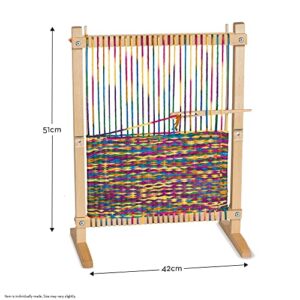 Melissa & Doug Wooden Multi-Craft Weaving Loom (Arts & Crafts, Extra-Large Frame, Frustration-Free Packaging)