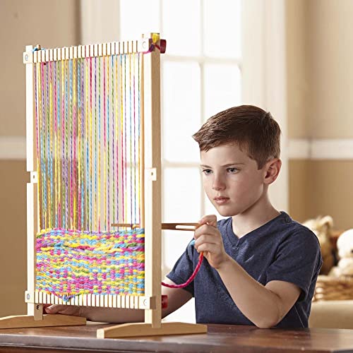 Melissa & Doug Wooden Multi-Craft Weaving Loom (Arts & Crafts, Extra-Large Frame, Frustration-Free Packaging)