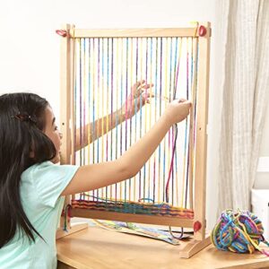 Melissa & Doug Wooden Multi-Craft Weaving Loom (Arts & Crafts, Extra-Large Frame, Frustration-Free Packaging)