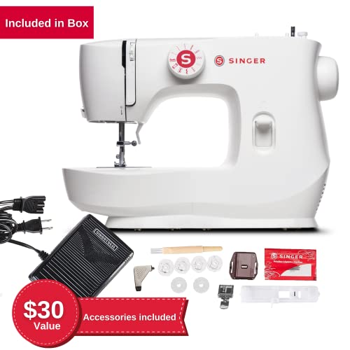 SINGER | MX60 Sewing Machine With Accessory Kit & Foot Pedal - 57 Stitch Applications - Simple & Great for Beginners