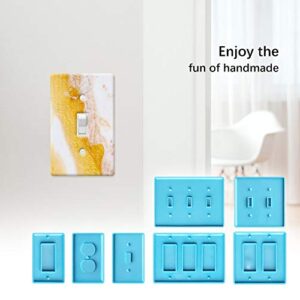 Light Switch Cover Resin Molds,Switch Socket Panel Plaster Mold for Epoxy Resin,Switch Socket Panel Epoxy Molds,Switch Plate Silicone Mold Outlet Cover Molds for DIY Crafts Making Home Decor（7pcs）