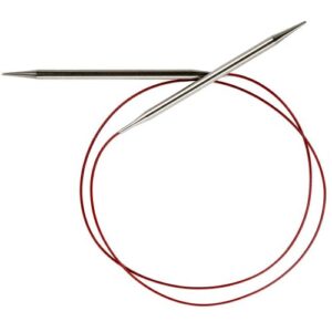 chiaogoo fba_cg-7040-1 red lace circular 40-inch (102cm) stainless steel knitting needle; size us 1 (2.25mm) 7040-1, silver