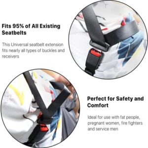 2 PCS Most Model Accessories Polyester Extension Comfortable and Convenient for Car Seats Universal，Ships from the US (9.0 Inch)