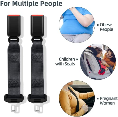 2 PCS Most Model Accessories Polyester Extension Comfortable and Convenient for Car Seats Universal，Ships from the US (9.0 Inch)