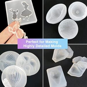 LET'S RESIN Silicone Mold Making Kit Liquid Silicone Rubber Non-Toxic Translucent Clear Mold Making Silicone-Mixing Ratio 1:1-Molding Silicone for Resin Molds,Silicone Molds DIY Manual Making(1Gallon)