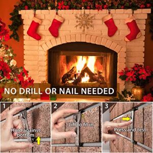 Brick Hook Clips (24 Pack) for Hanging Outdoors, Hangers Fits Standard Size Brick 2-1/4" to 2-3/8" in Height, Heavy Duty Brick Hanging Clips Wall Hangers for Hanging No Drill and Nails