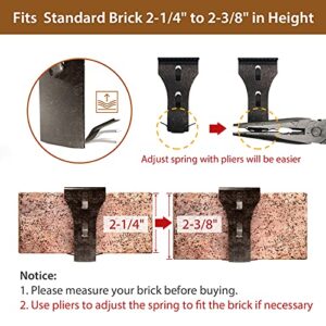 Brick Hook Clips (24 Pack) for Hanging Outdoors, Hangers Fits Standard Size Brick 2-1/4" to 2-3/8" in Height, Heavy Duty Brick Hanging Clips Wall Hangers for Hanging No Drill and Nails