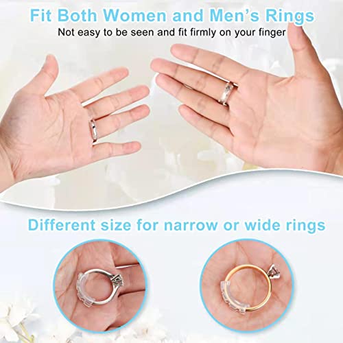 Invisible Ring Size Adjuster for Loose Rings Women Men-8 Pack 8 Sizes,Jewelry Ring Size Adapter Reducer Spacer Jewelry Guard for Any Thin Wide Rings