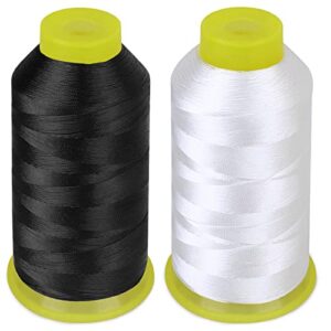 2 roll polyester thread, heavy duty thread, 1500yard/reel 210d/3 nylon thread for sewing, sewing thread for upholstery, outdoor market, drapery, leather, beading, crafts