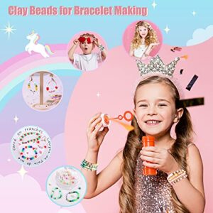 QUEFE 8100pcs, Clay Beads for Bracelet Making Kit, 92 Colors Flat Heishi Beads for DIY Crafts Necklace Jewelry Making Gifts